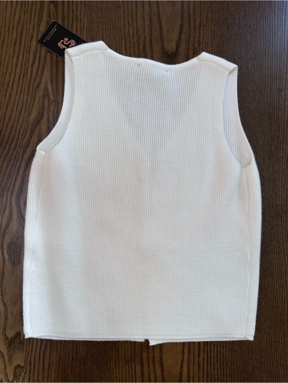 Sincerely Jules White Ribbed Button-Front Knit Tank - Picture 2 of 2